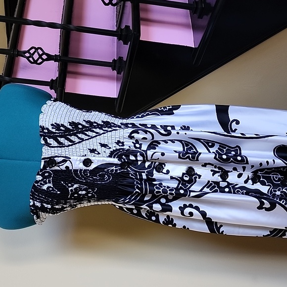 Cache 100% Silk Strapless Maxi Dress - SZ M - Picture 2 of 6